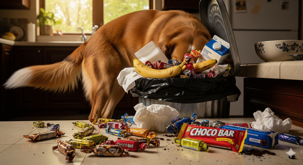 Cachorro comeu chocolate