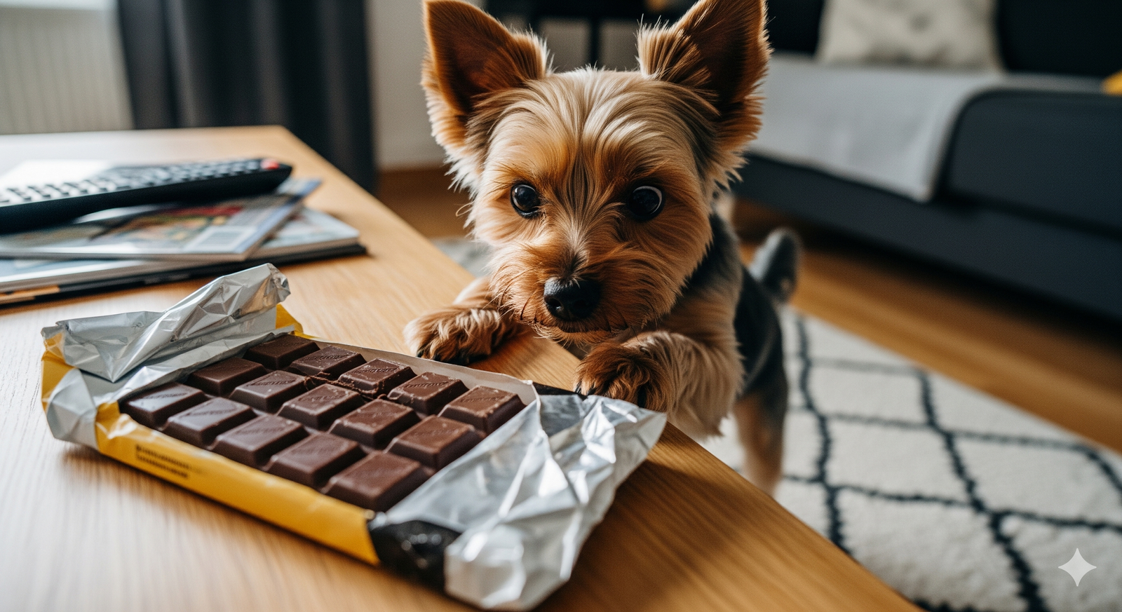 Cachorro comeu chocolate