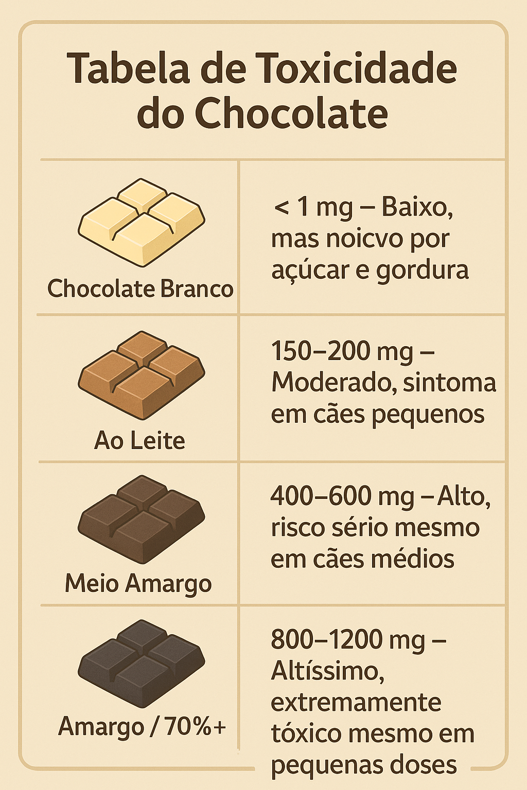 Cachorro comeu chocolate