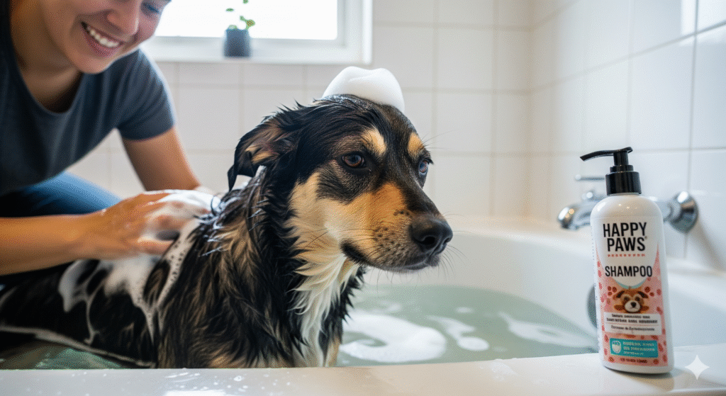 banho em cachorro com shampoo de gente