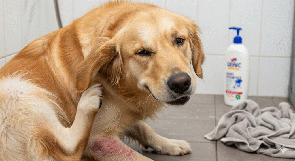 banho em cachorro com shampoo de gente