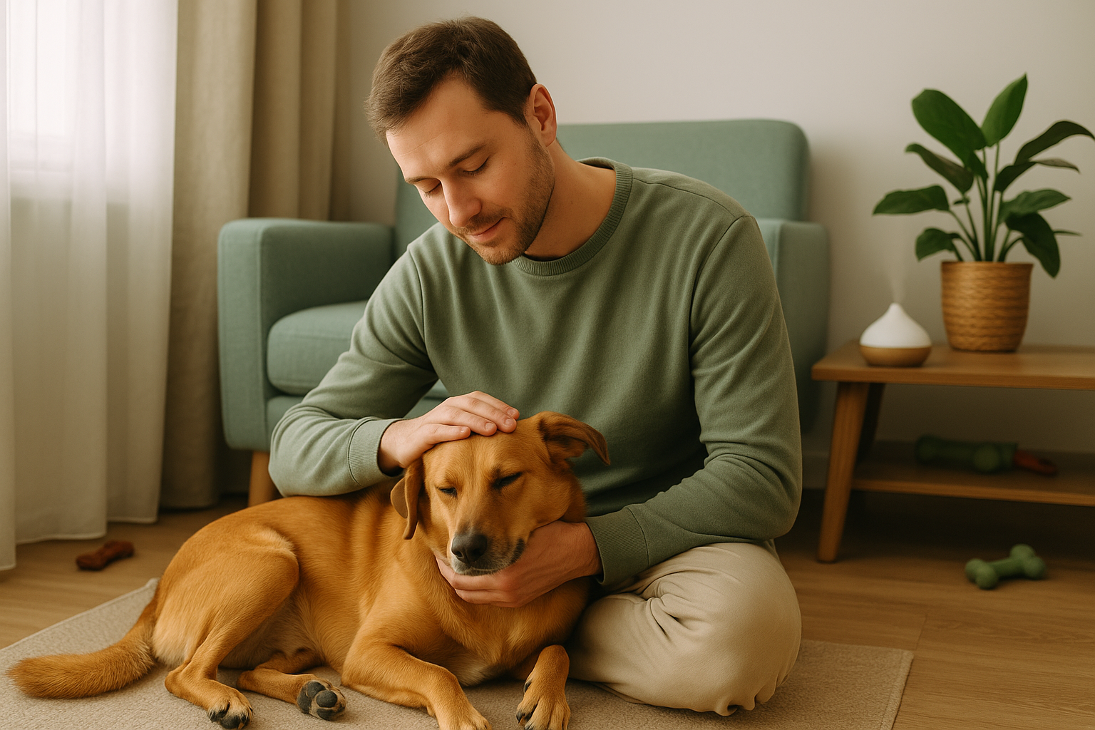 Cachorro com Medo de Fogos