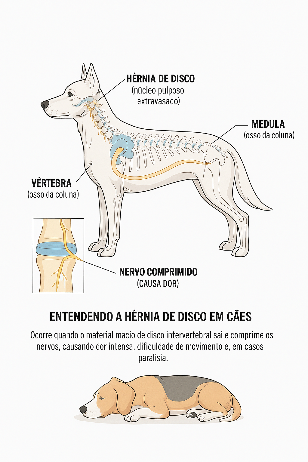 Hérnia de Disco em Cachorro: Guia do Tutor Hérnia de Disco em Cachorro