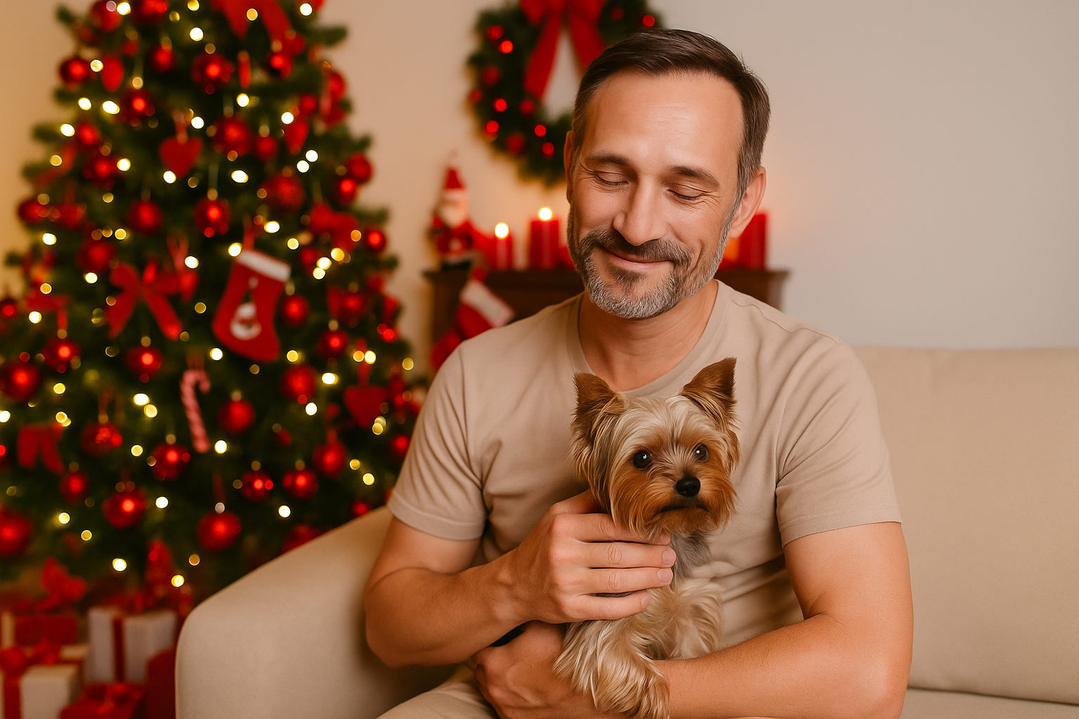 Decoração de natal com pets 