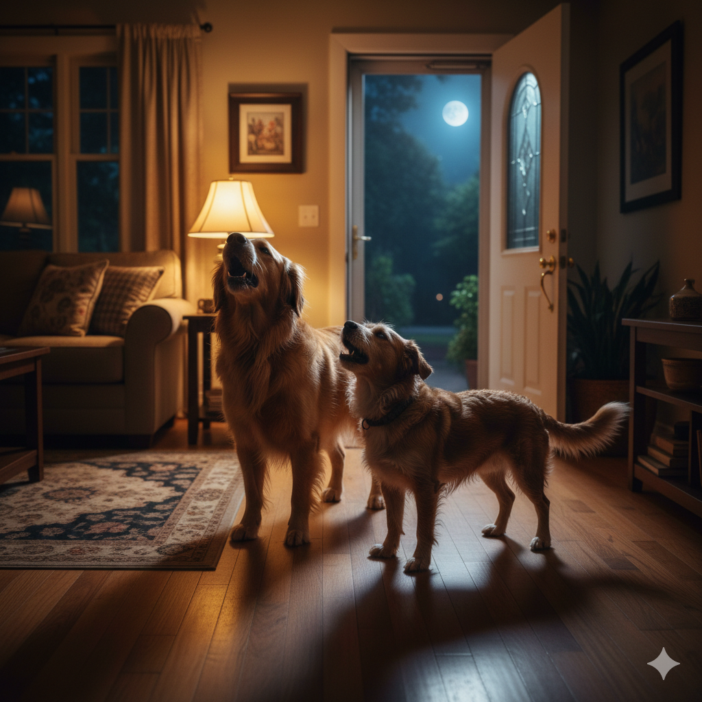 Cachorros Uivando de madrugada 