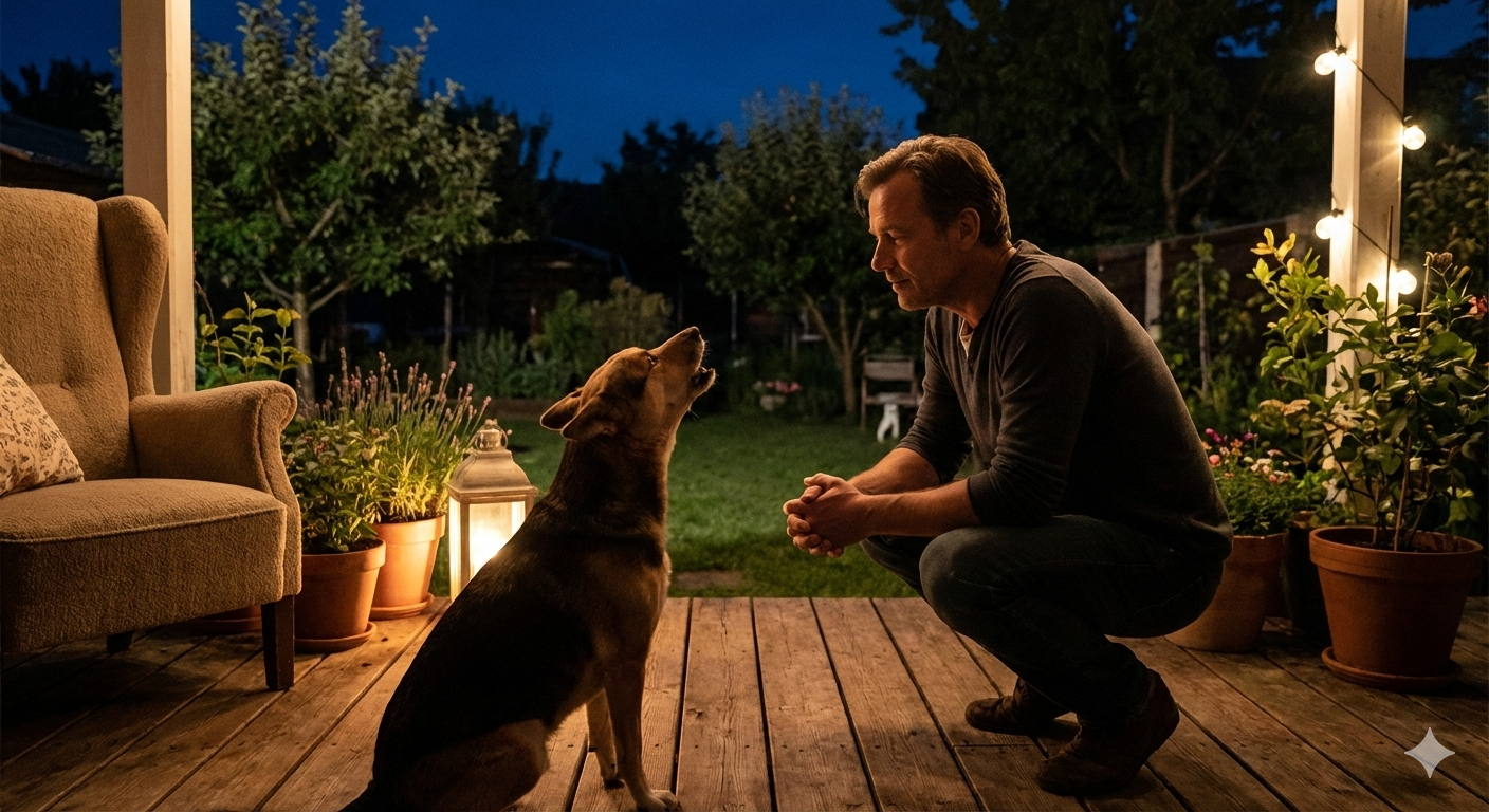 Cachorro uivando de madrugada