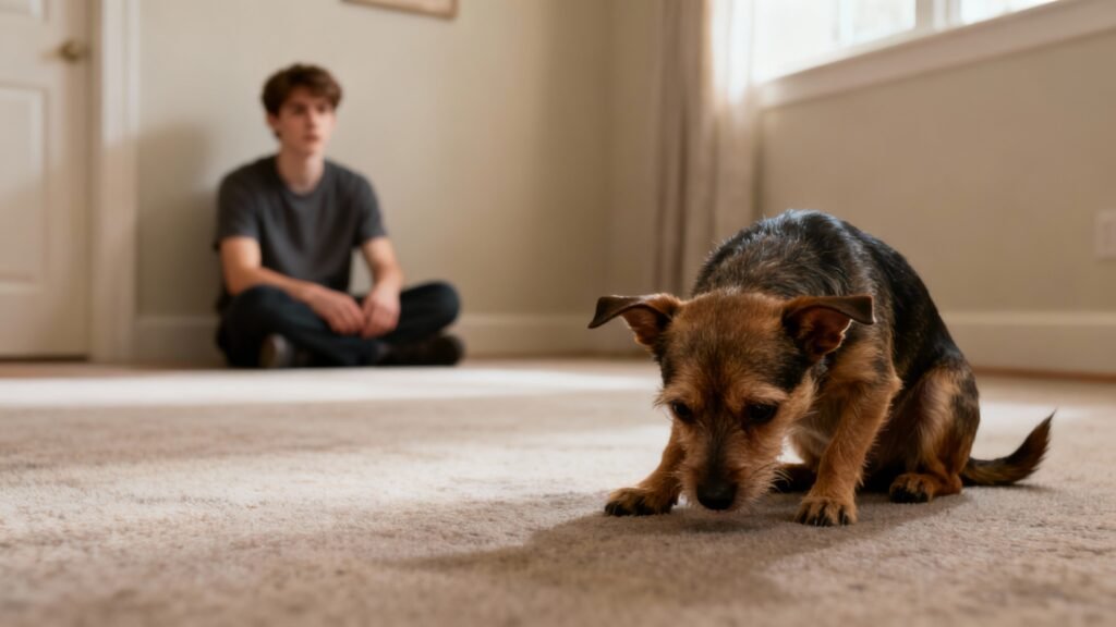 Como acalmar um cachorro com medo