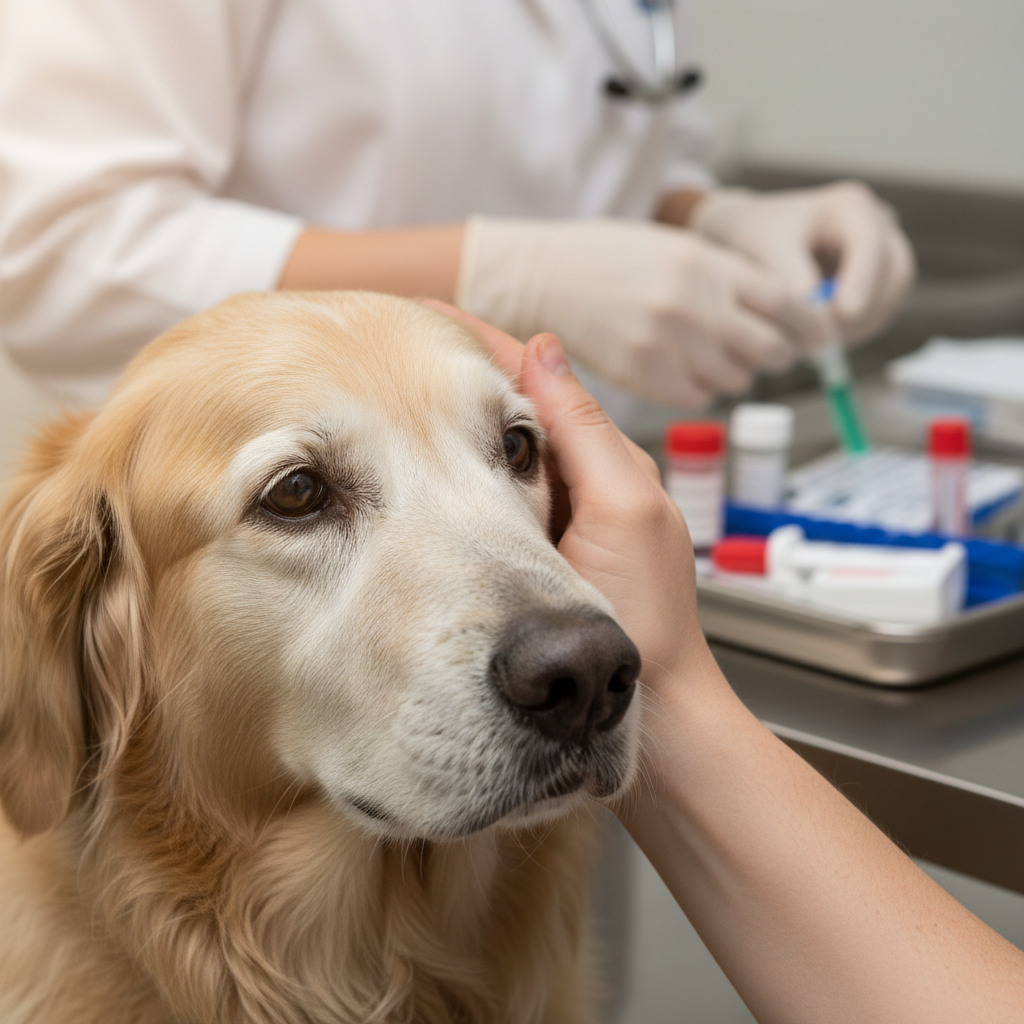 Exame de sangue em cachorro 