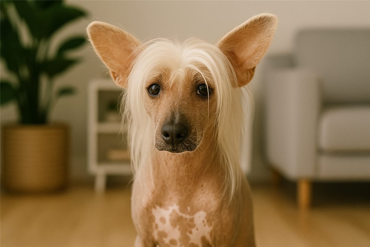 As 12 Raças de Cachorro que Não Soltam Pelo: Guia Completo Raças de cachorro que não soltam pelo: Chinese Crested com pouca pelagem no corpo